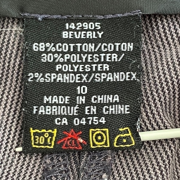 KENNETH Cole Reaction Beverly wide leg knee length grey pinstripe pants size 10 - Picture 5 of 8